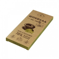 Шоколад на меду горький, какао 70% + кофе+ кардамон, 85г - Интернет-магазин здорового питания «УРАЛНАТС», Екатеринбург