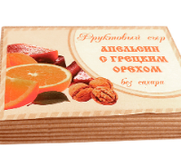 Фруктовый сыр "Апельсин с грецким орехом" БЕЗ САХАРА, 250 г - Интернет-магазин здорового питания «УРАЛНАТС», Екатеринбург